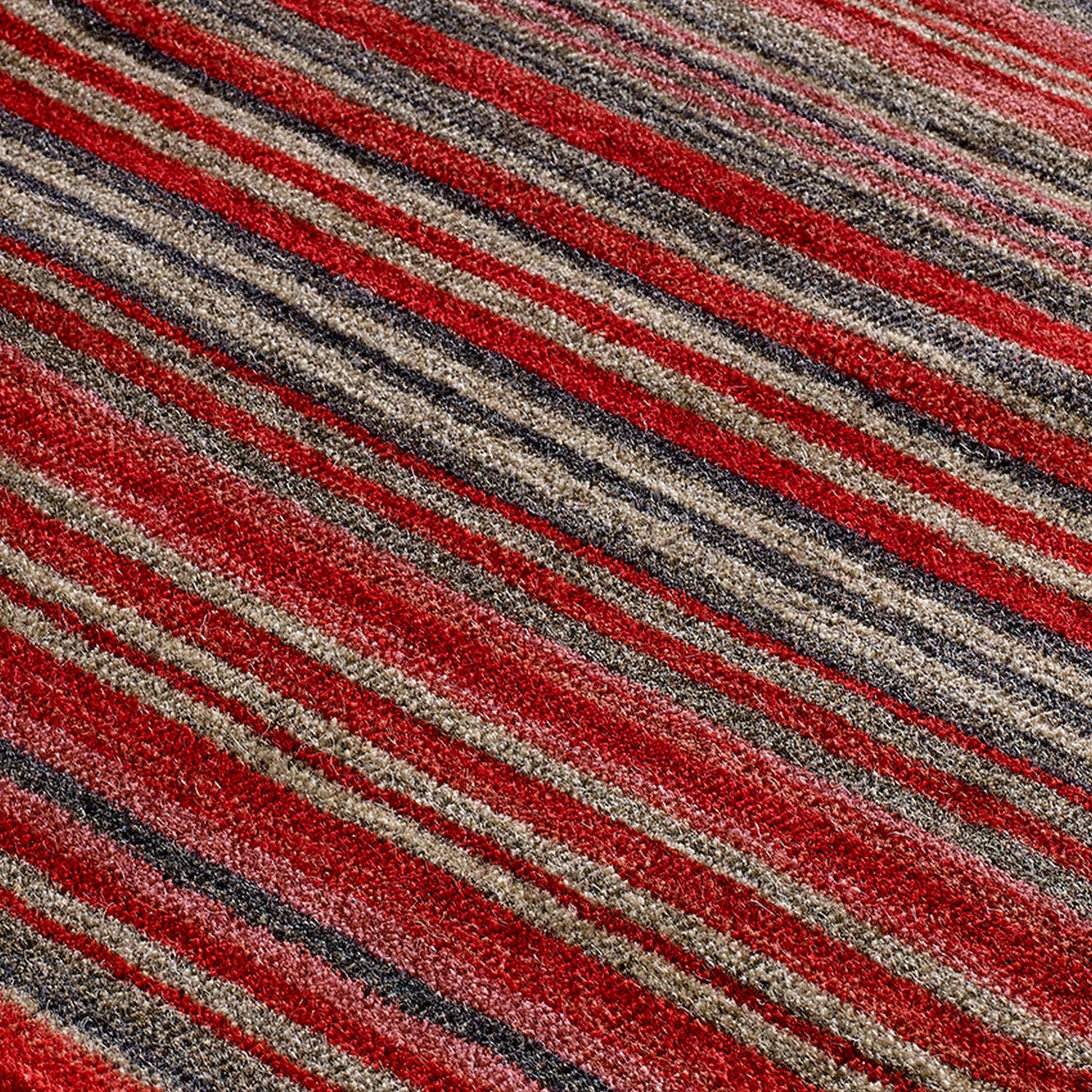 Carter Striped Rug - Red