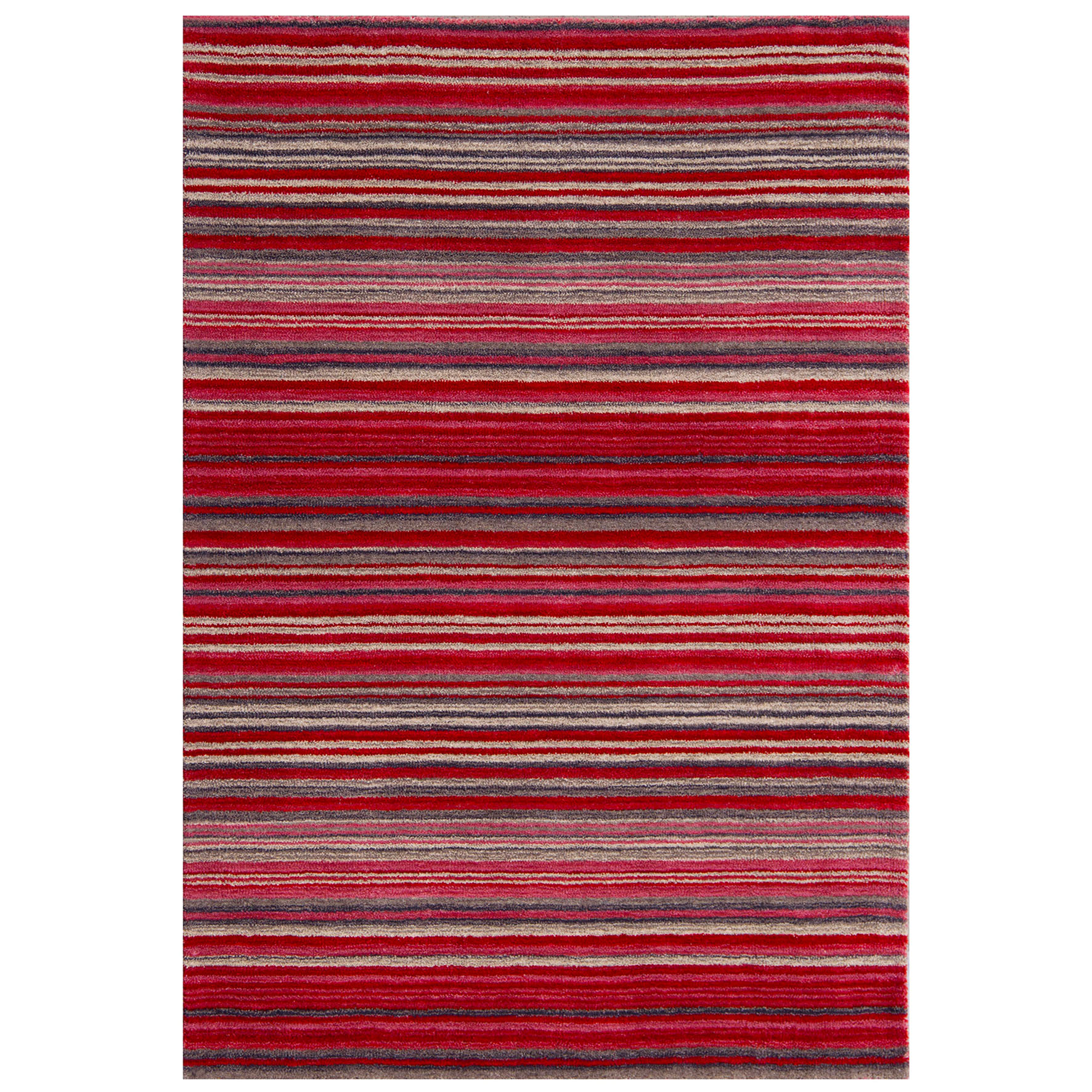 Carter Striped Rug - Red