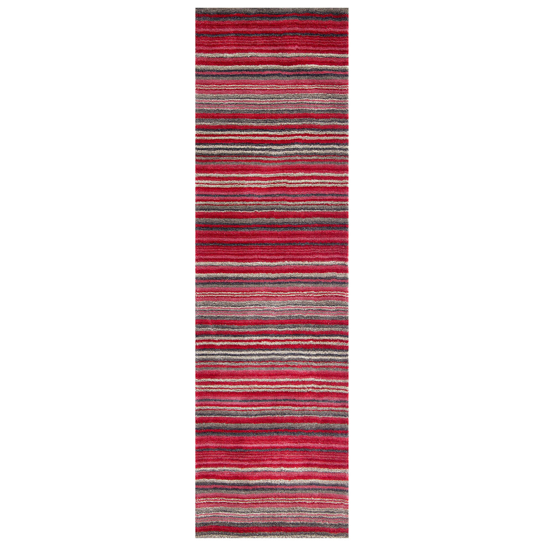 Carter Striped Rug - Red