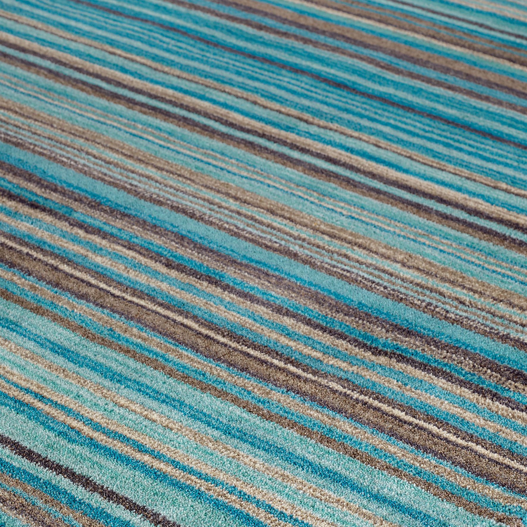 Carter Striped Rug - Teal