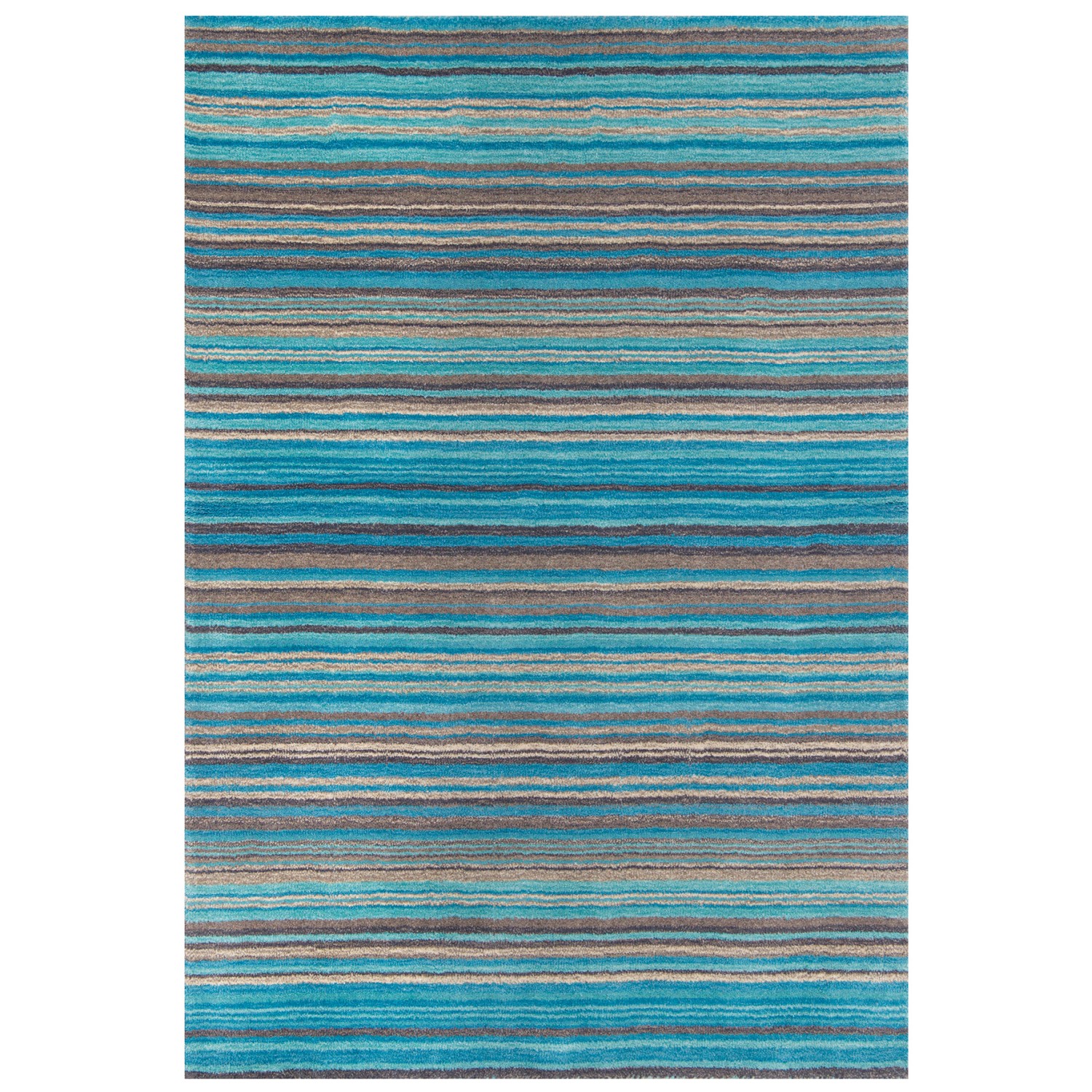 Carter Striped Rug - Teal