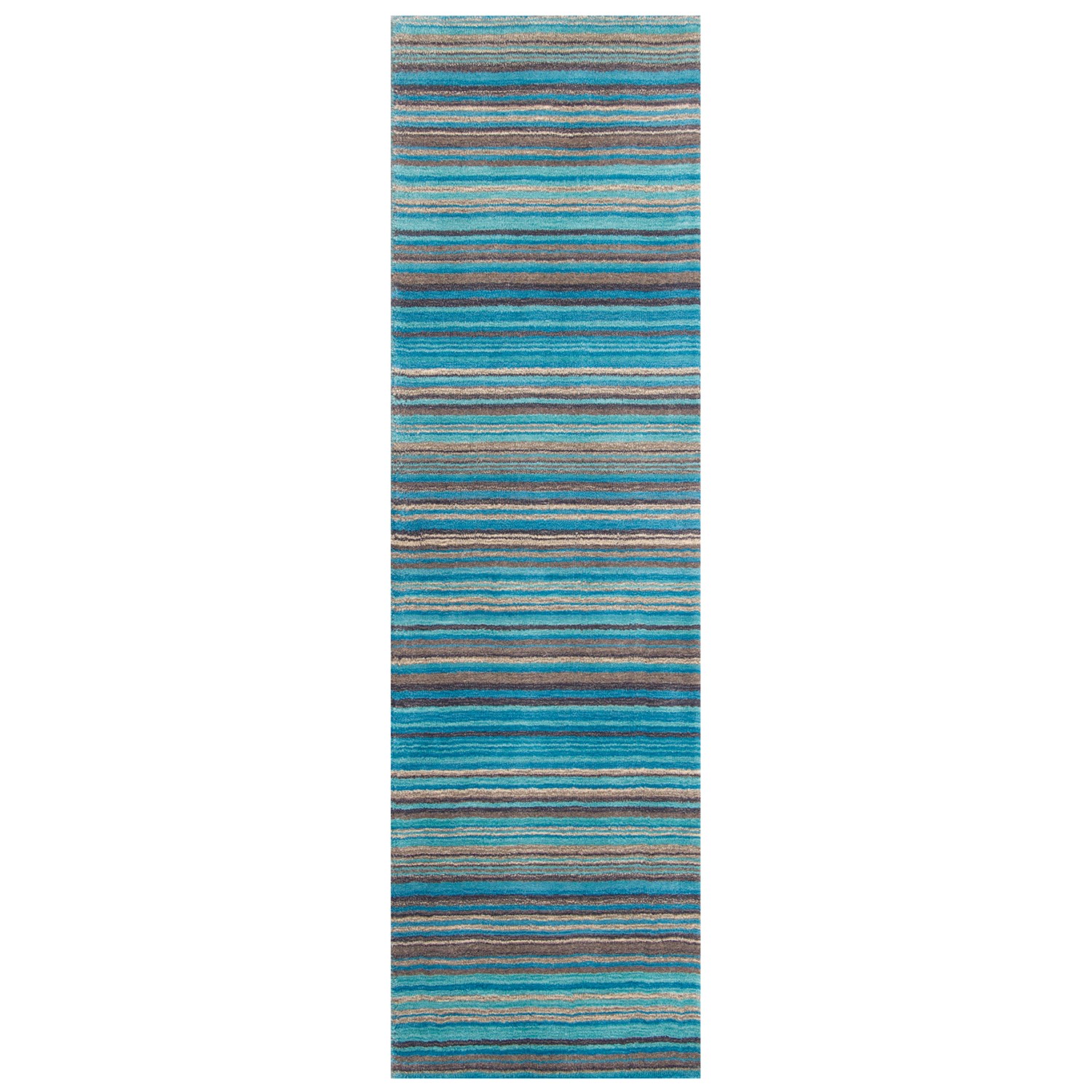 Carter Striped Rug - Teal