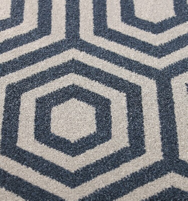 Contessa Retro Pattern Wilton Carpet - Bluebell Contessa Retro Pattern Wilton Carpet - Bluebell