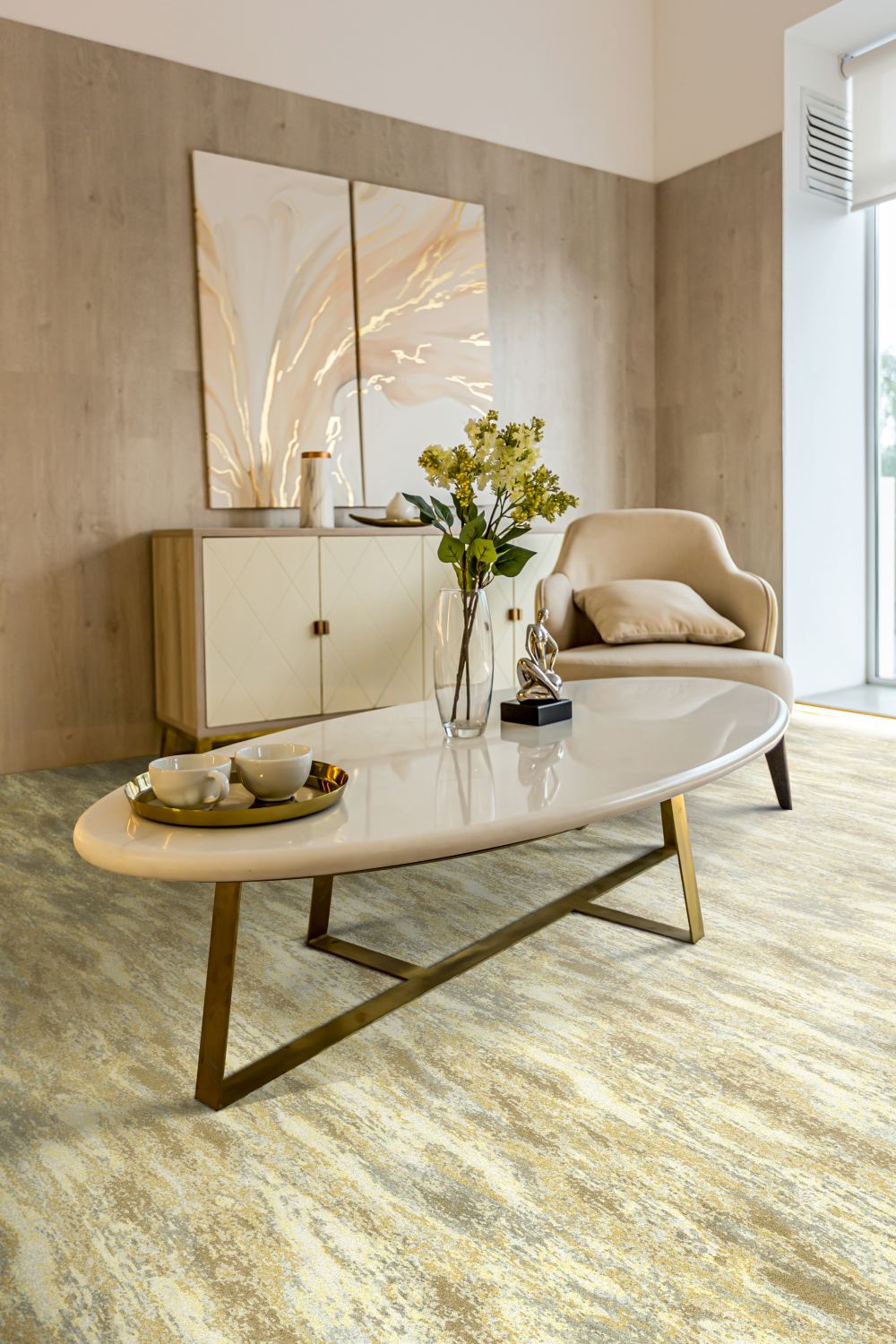 Watercolours Pattern Carpet - Mineral Savannah Watercolours Pattern Carpet - Mineral Savannah