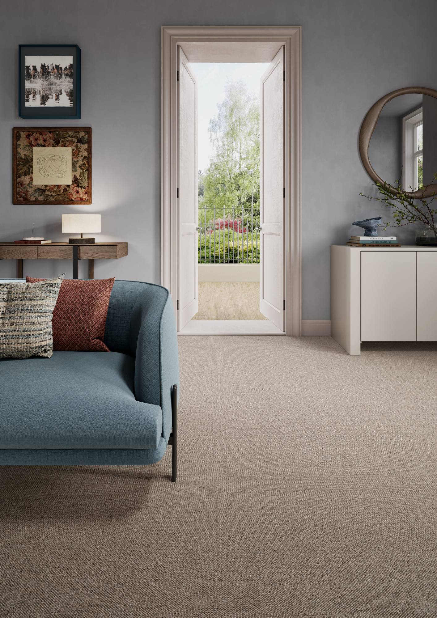 Porto Luxury Wool Loop Carpet - Lake Wheat 03