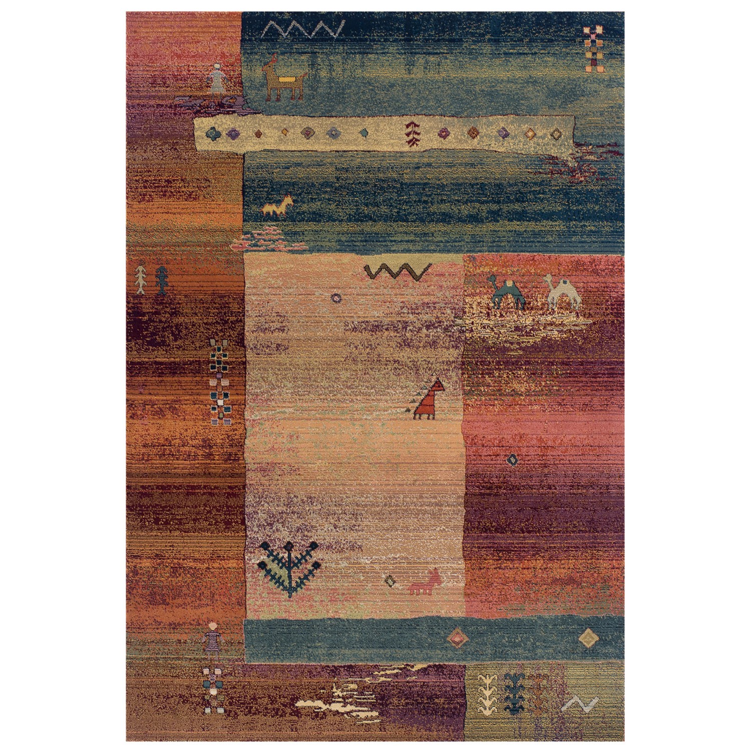 Gabbeh Tribal Rug - 217x