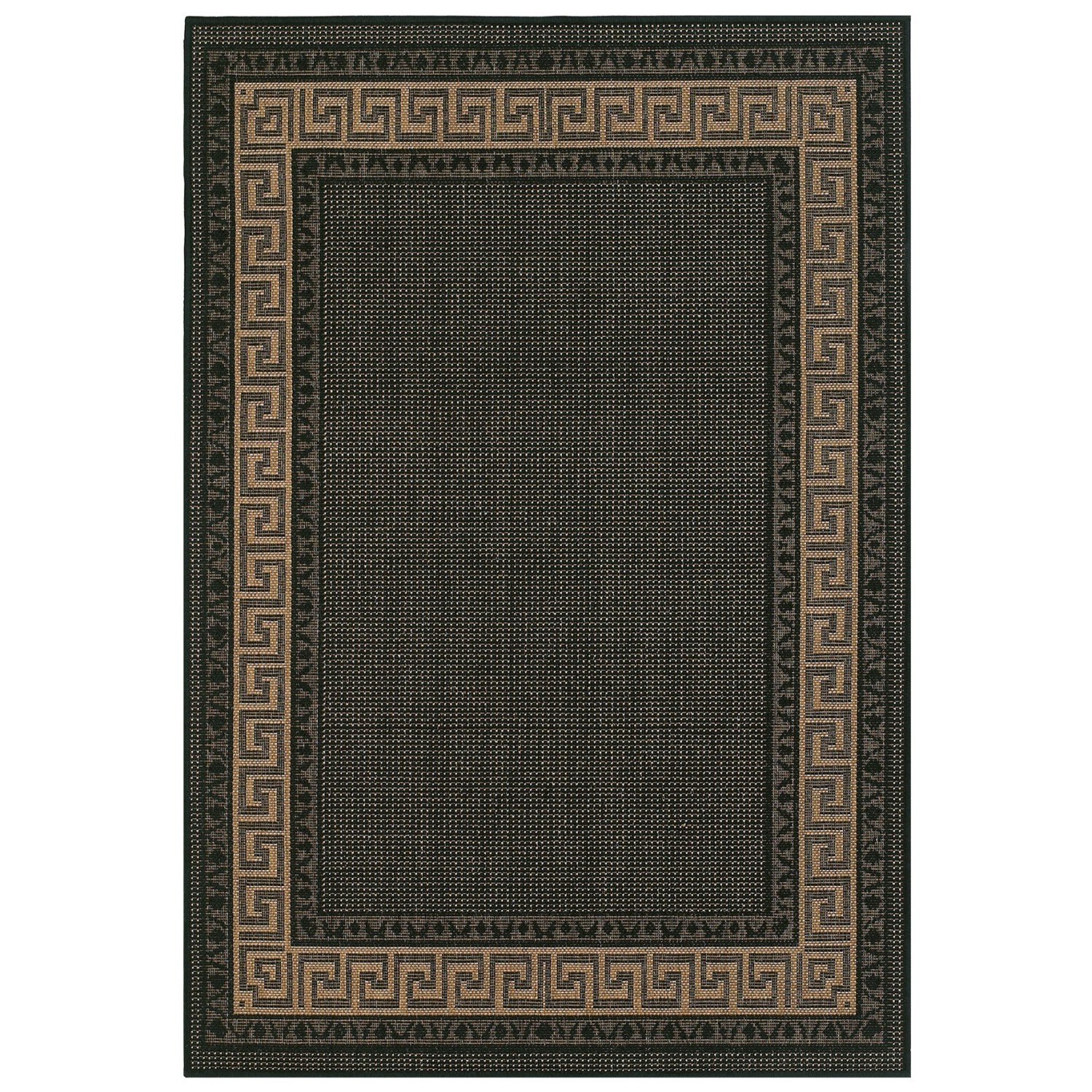 Greek Anti Slip Flatweave Rug - Black Greek Anti Slip Flatweave Rug - Black