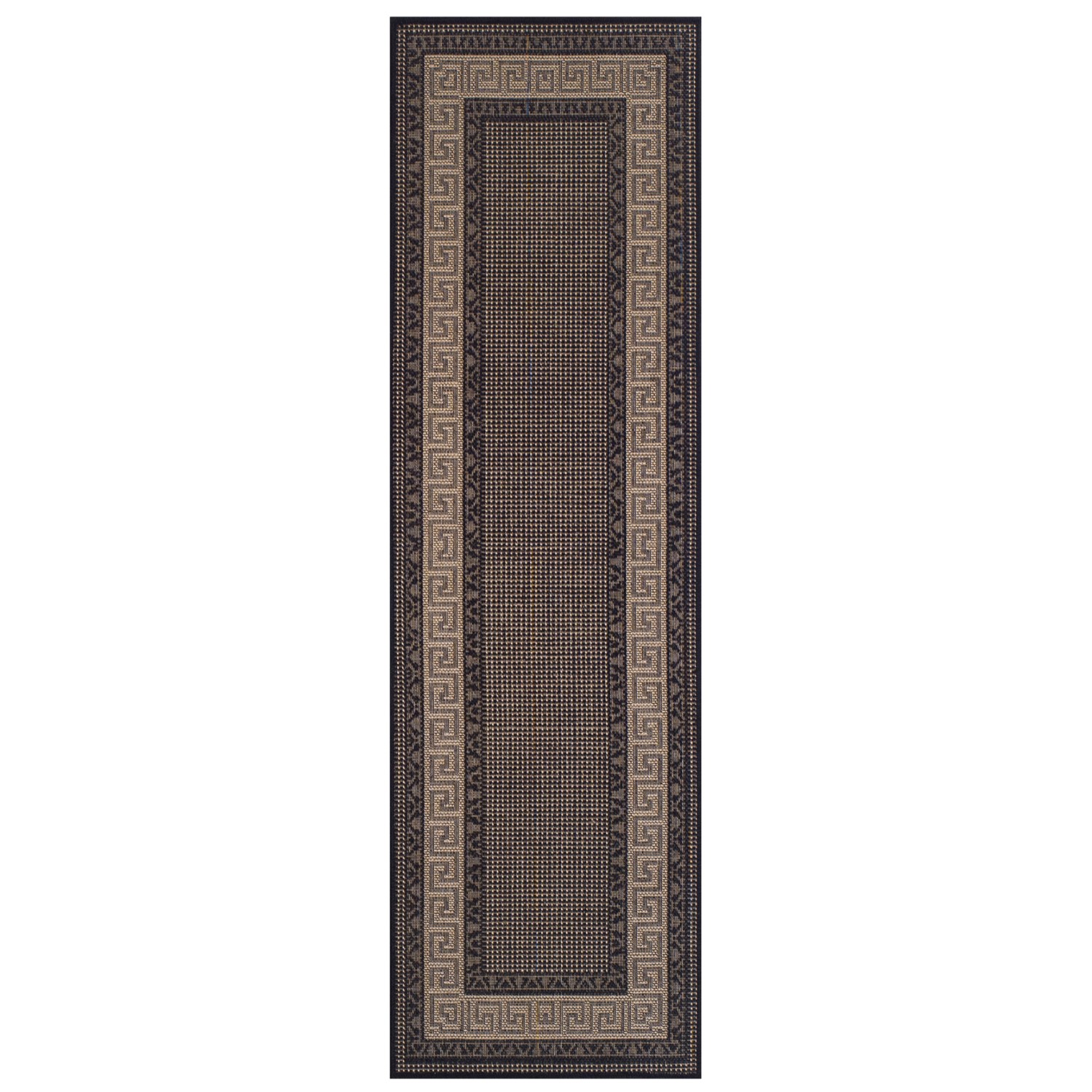 Greek Anti Slip Flatweave Rug - Black Greek Anti Slip Flatweave Rug - Black