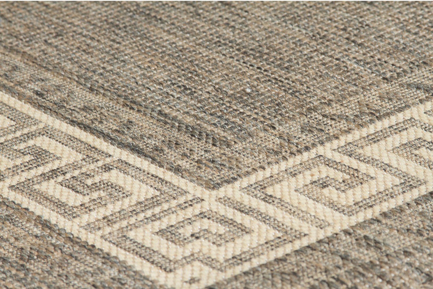 Greek Anti Slip Flatweave Rug - Grey