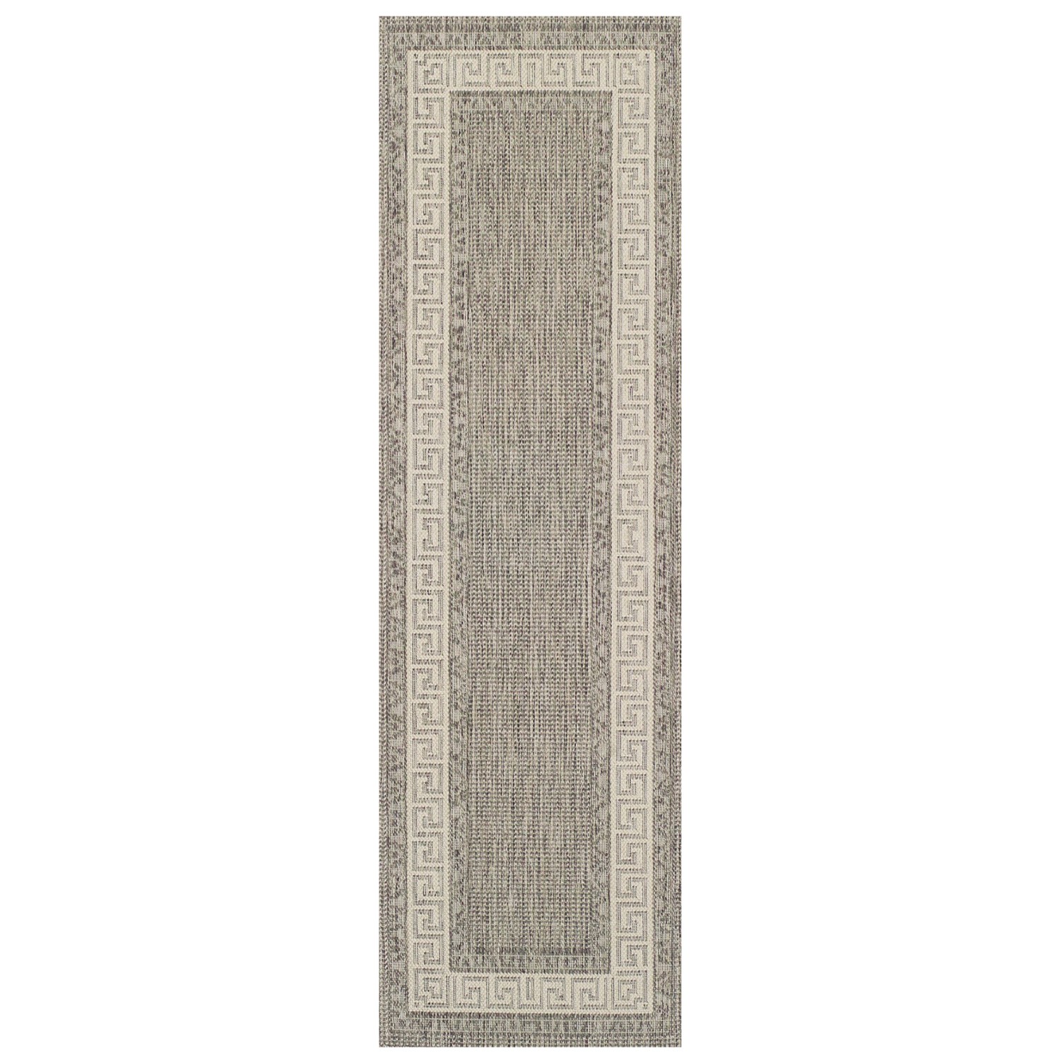 Greek Anti Slip Flatweave Runner - Grey Greek Anti Slip Flatweave Runner - Grey