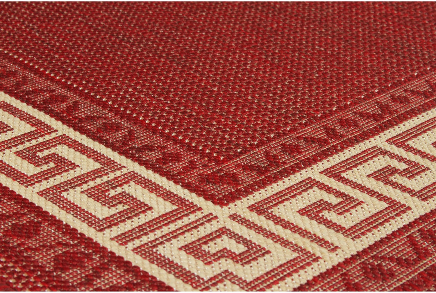 Greek Anti Slip Flatweave Rug - Red Greek Anti Slip Flatweave Rug - Red