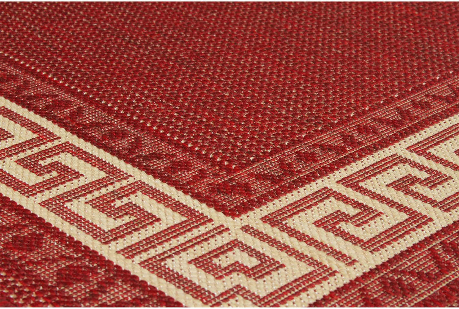 Greek Anti Slip Flatweave Rug - Red