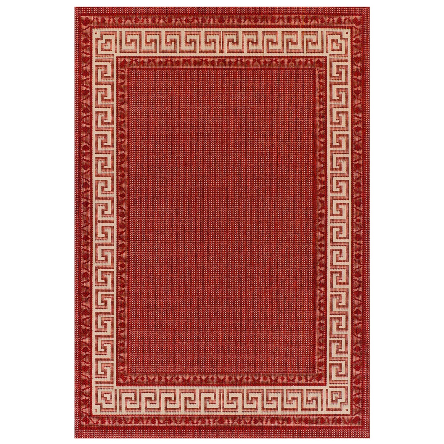 Greek Anti Slip Flatweave Rug - Red Greek Anti Slip Flatweave Rug - Red