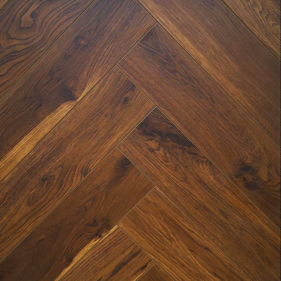 Coffee Oak Herringbone 