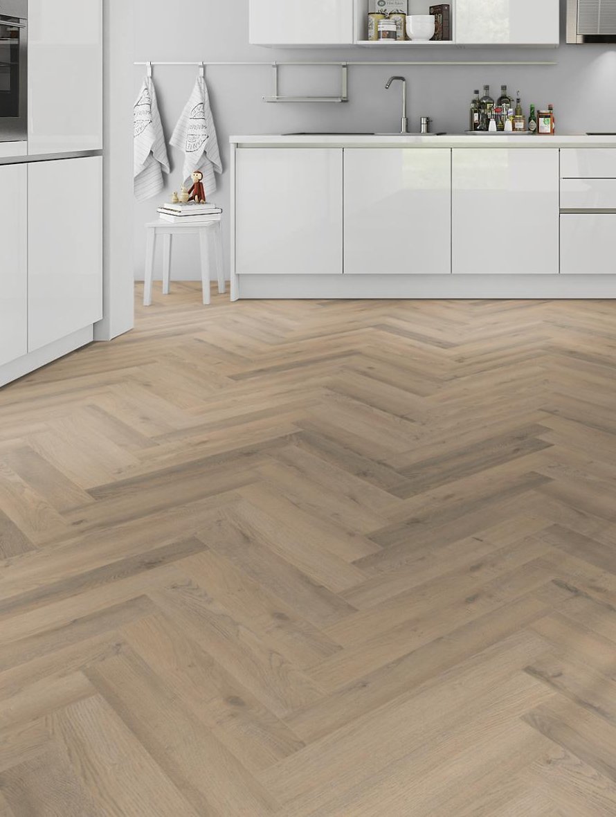 Greige Oak Herringbone 