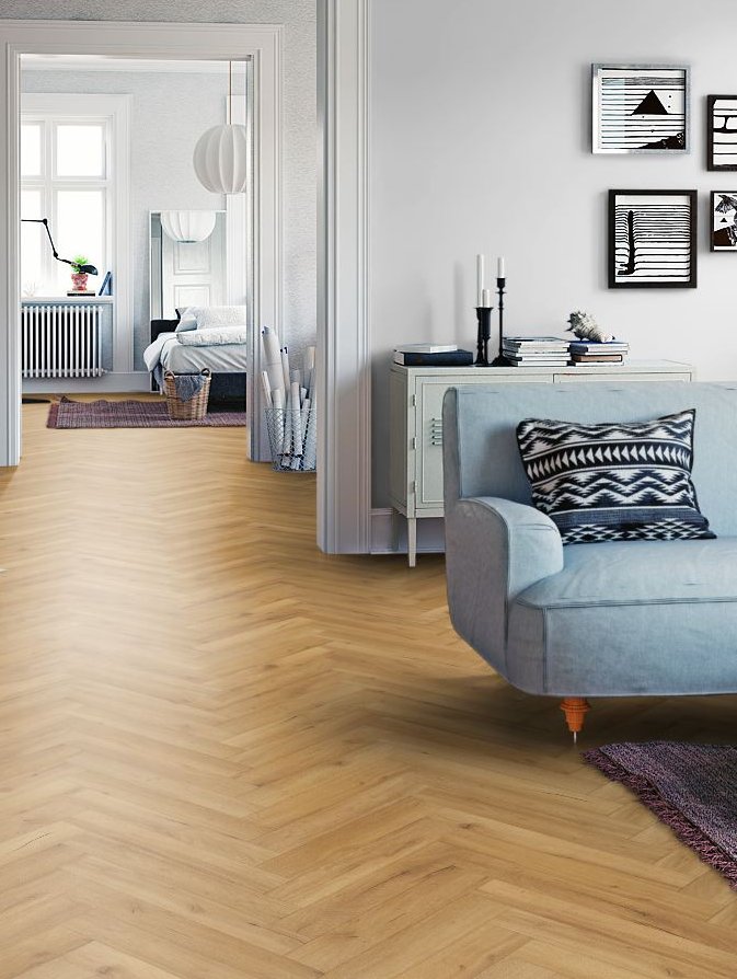 Robust Natural Oak Herringbone 