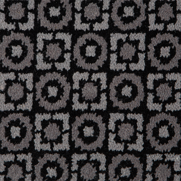 Moda Pattern Wool Carpet - Genoa Black