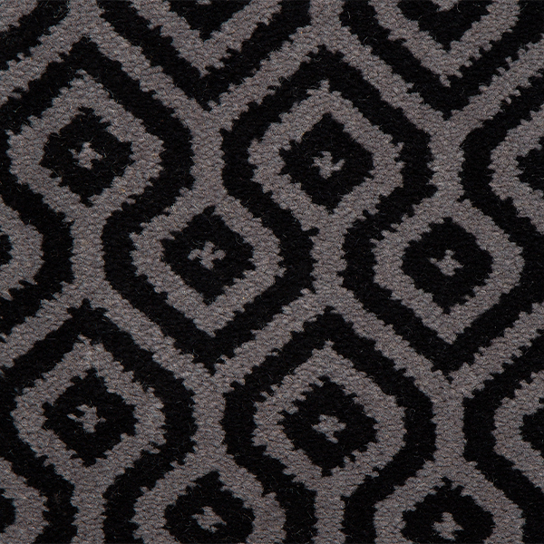Moda Pattern Wool Carpet - Verona Black