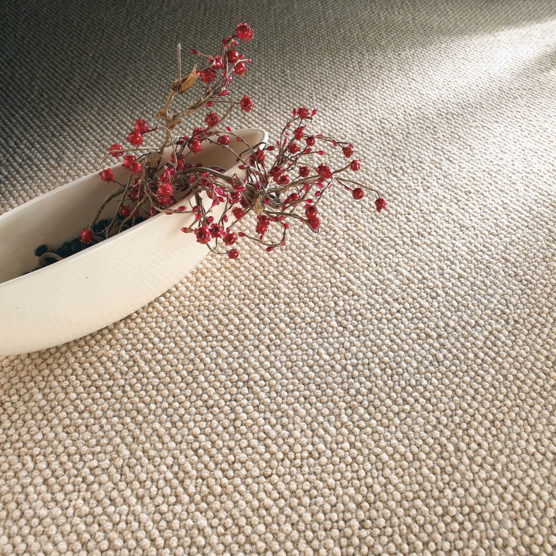 Elvet Loop Wool Carpet - Mushroom Grey