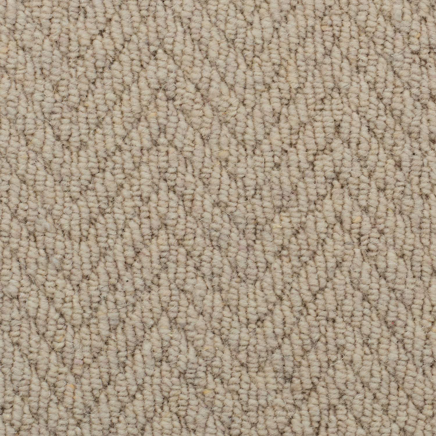 Natural Origins Loop Wool Carpet - Ecru Herringbone
