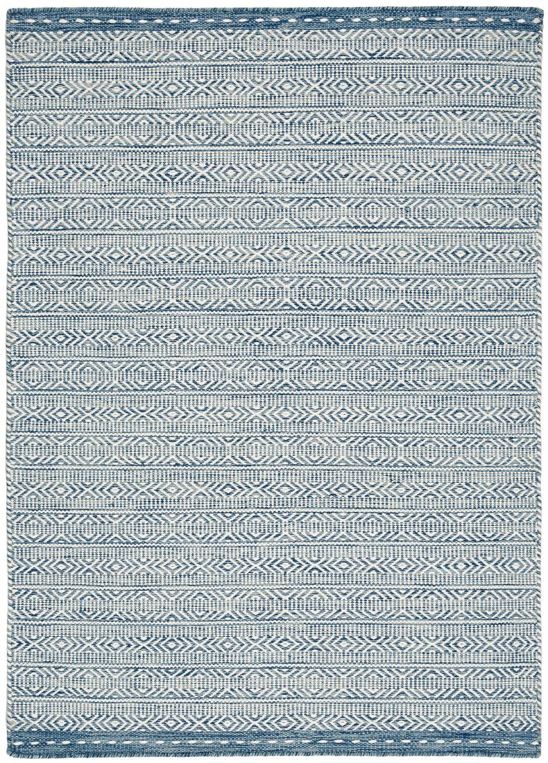 Knox Reversible Wool Rug - Blue