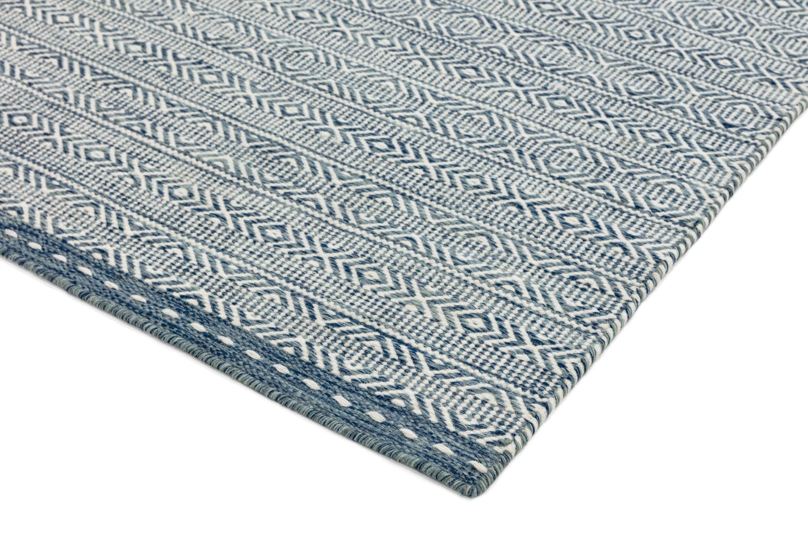 Knox Reversible Wool Rug - Blue Knox Reversible Wool Rug - Blue
