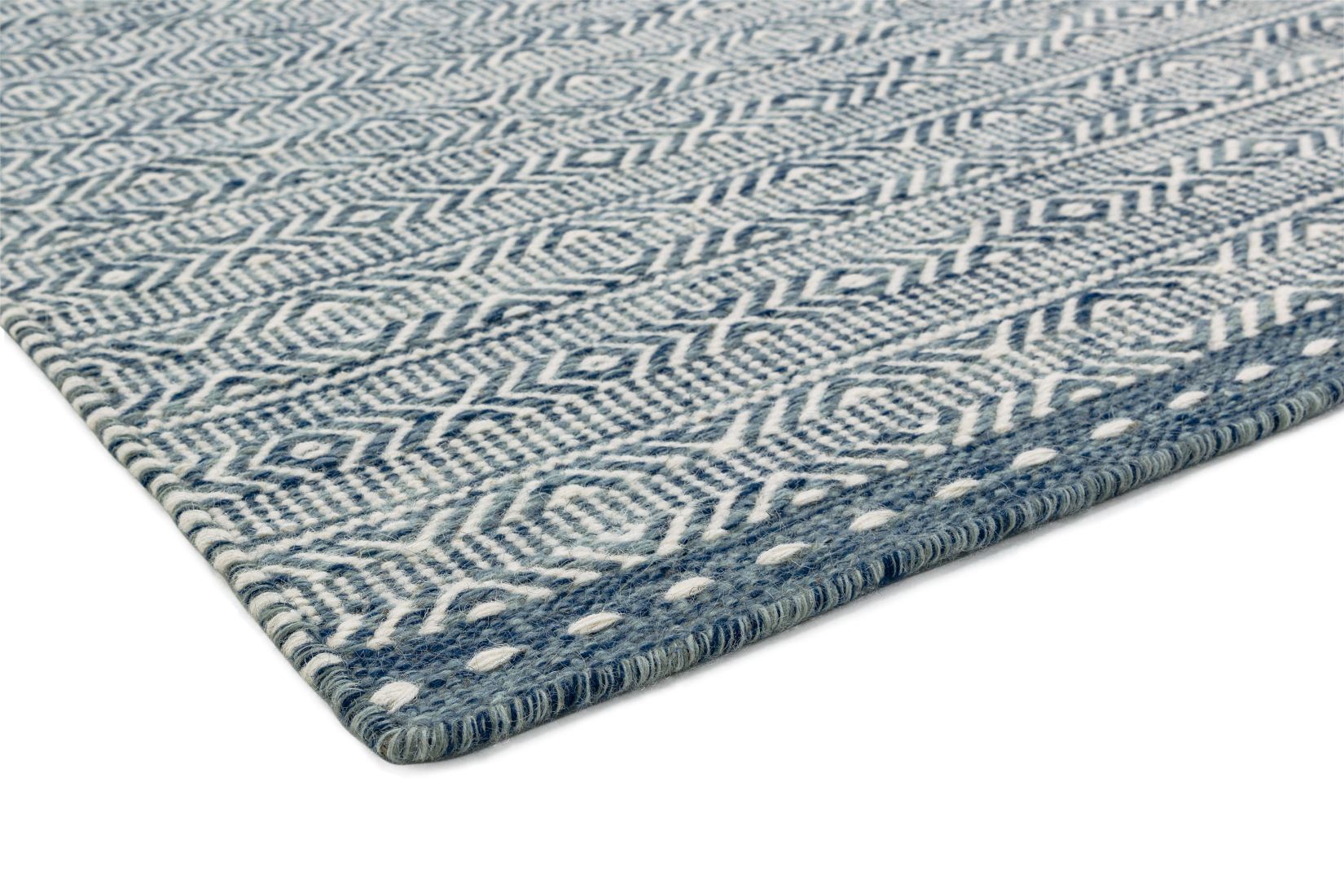 Knox Reversible Wool Rug - Blue Knox Reversible Wool Rug - Blue