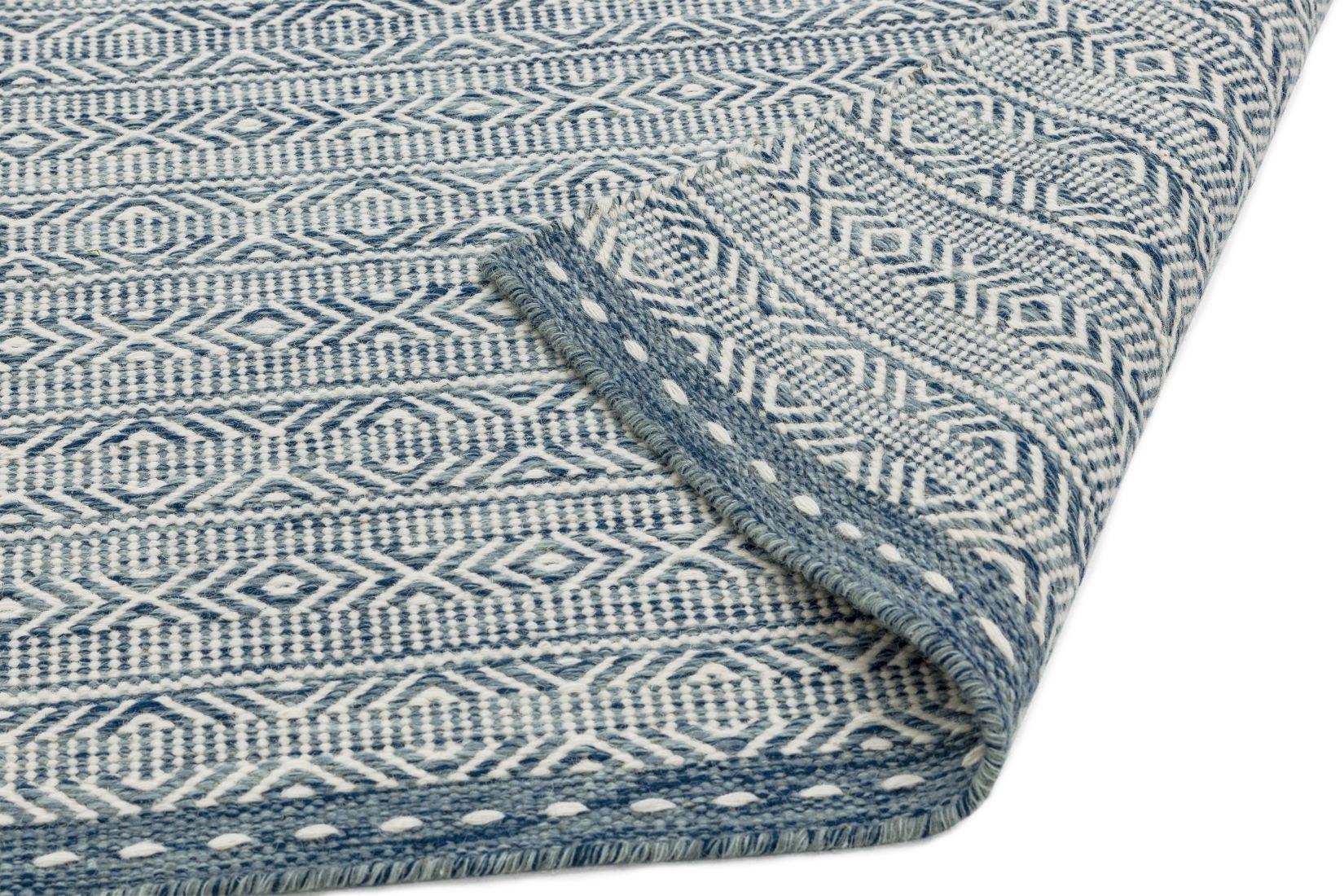Knox Reversible Wool Rug - Blue Knox Reversible Wool Rug - Blue
