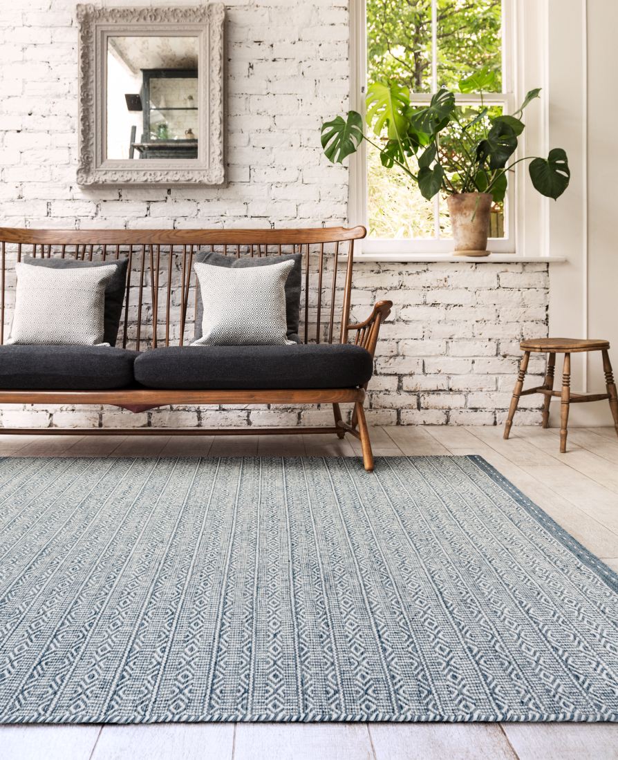 Knox Reversible Wool Rug - Blue Knox Reversible Wool Rug - Blue