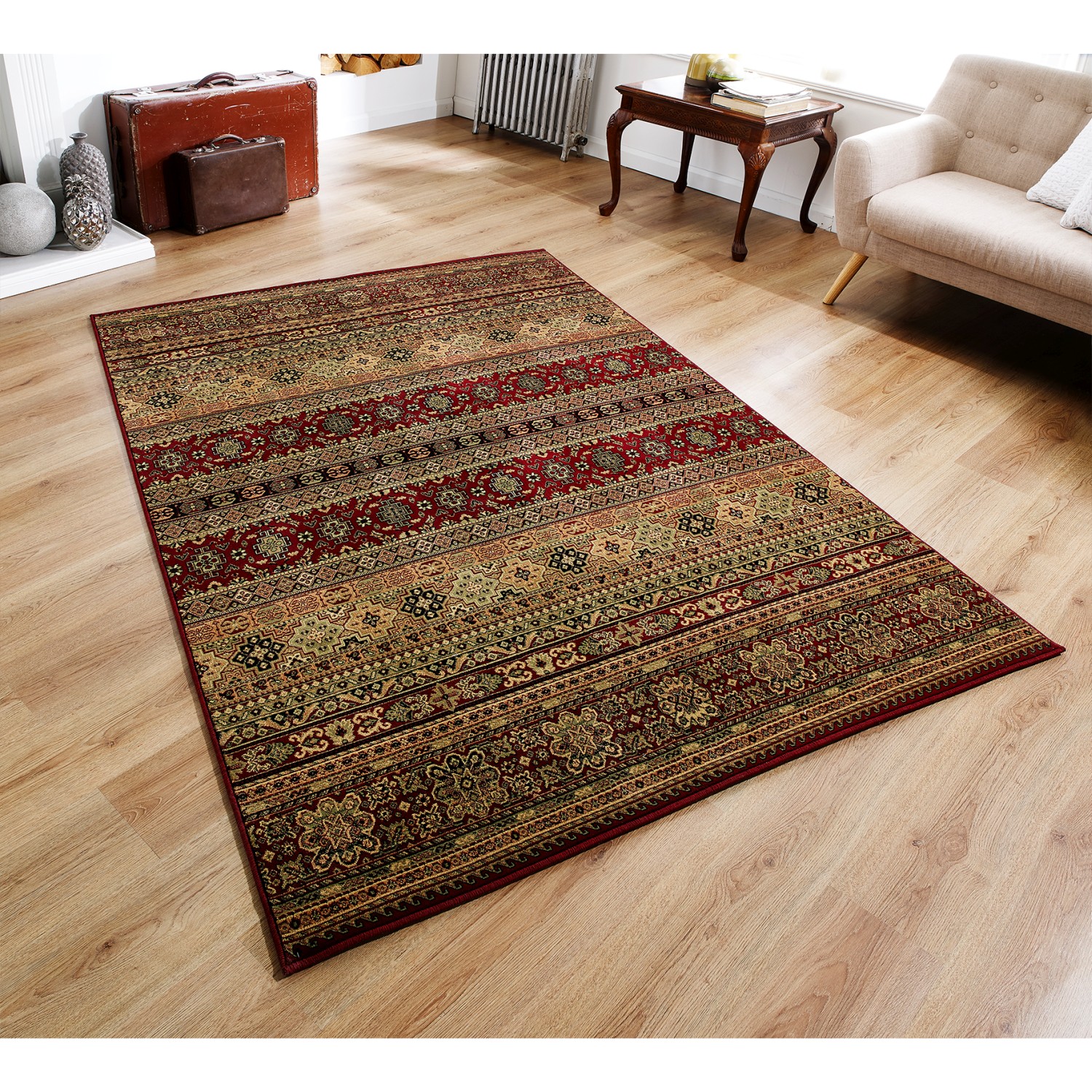 Kendra Traditional Rug - 135R Red Brown Multi