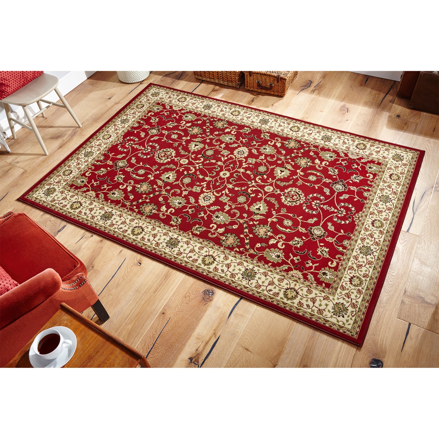 Kendra Traditional Rug - 137R Red Gold Kendra Traditional Rug - 137R Red Gold