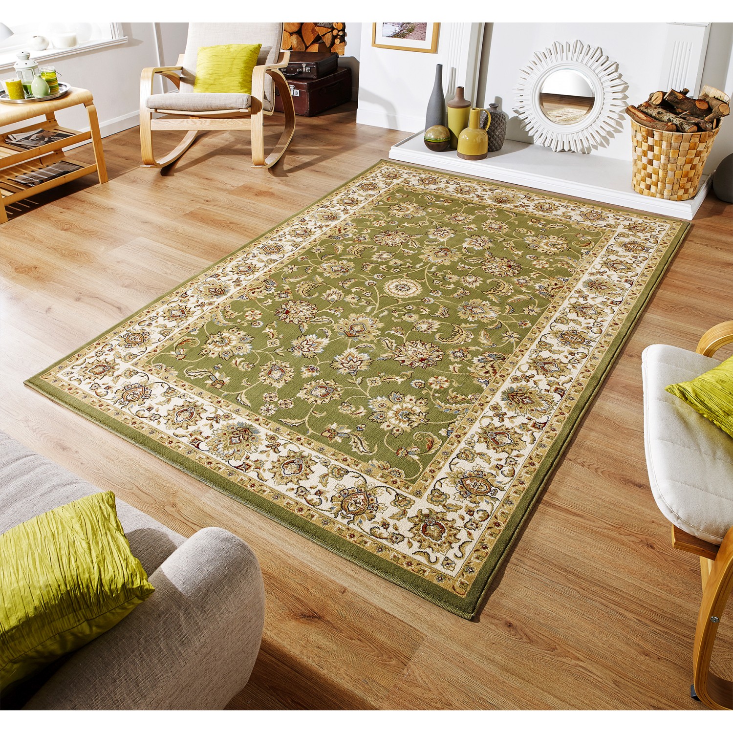 Kendra Traditional Rug - 3330G Green Gold