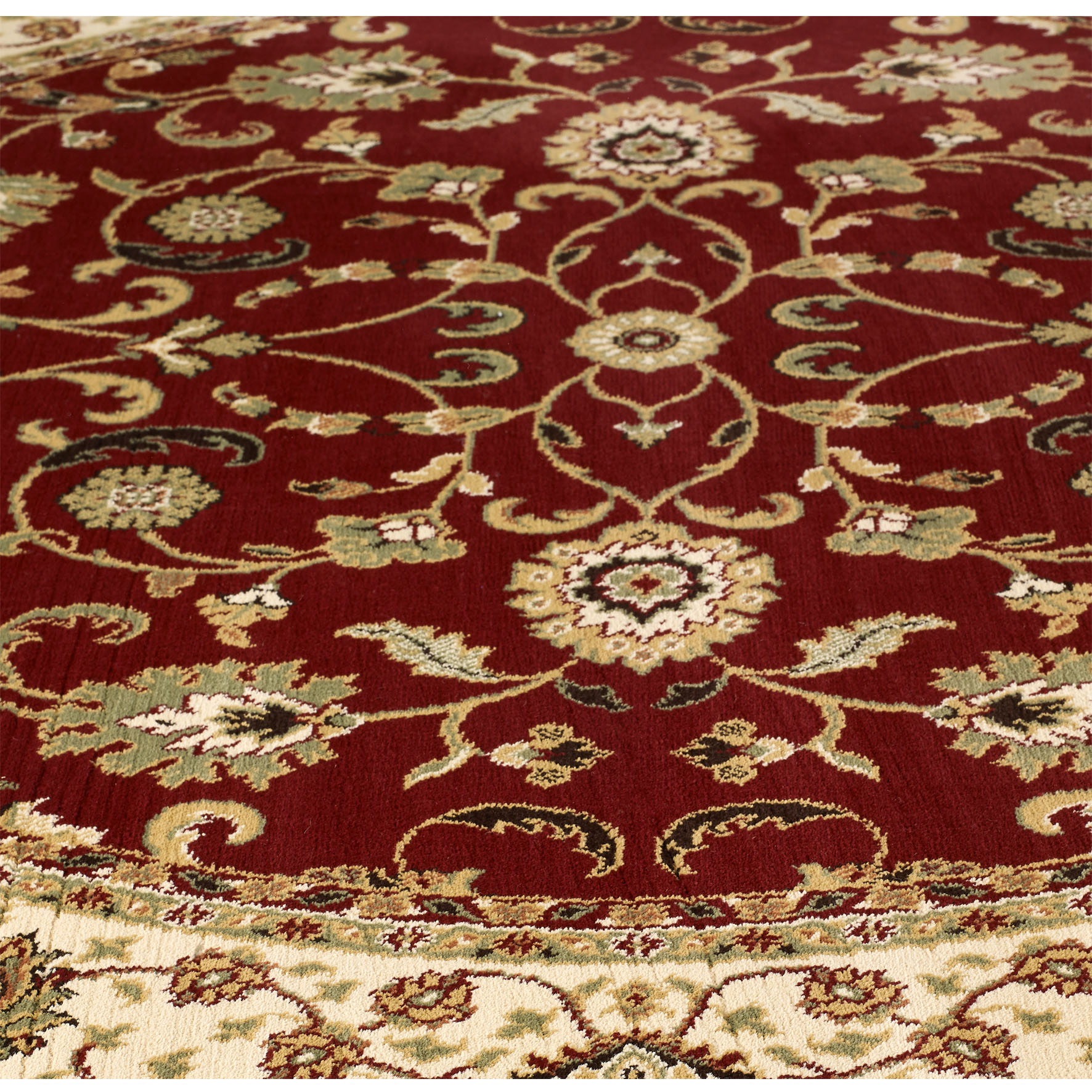 Kendra Traditional Circle Rug - 137R Red Gold