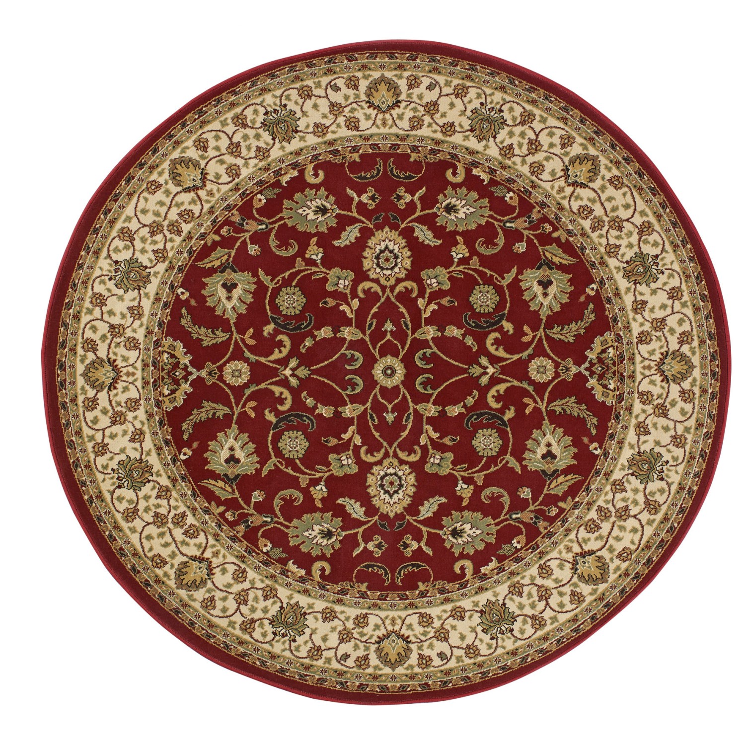 Kendra Traditional Circle Rug - 137R Red Gold