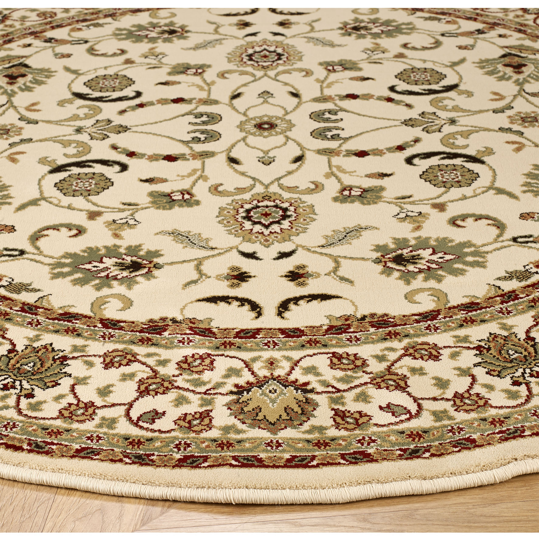 Kendra Traditional Circle Rug - 137W Cream