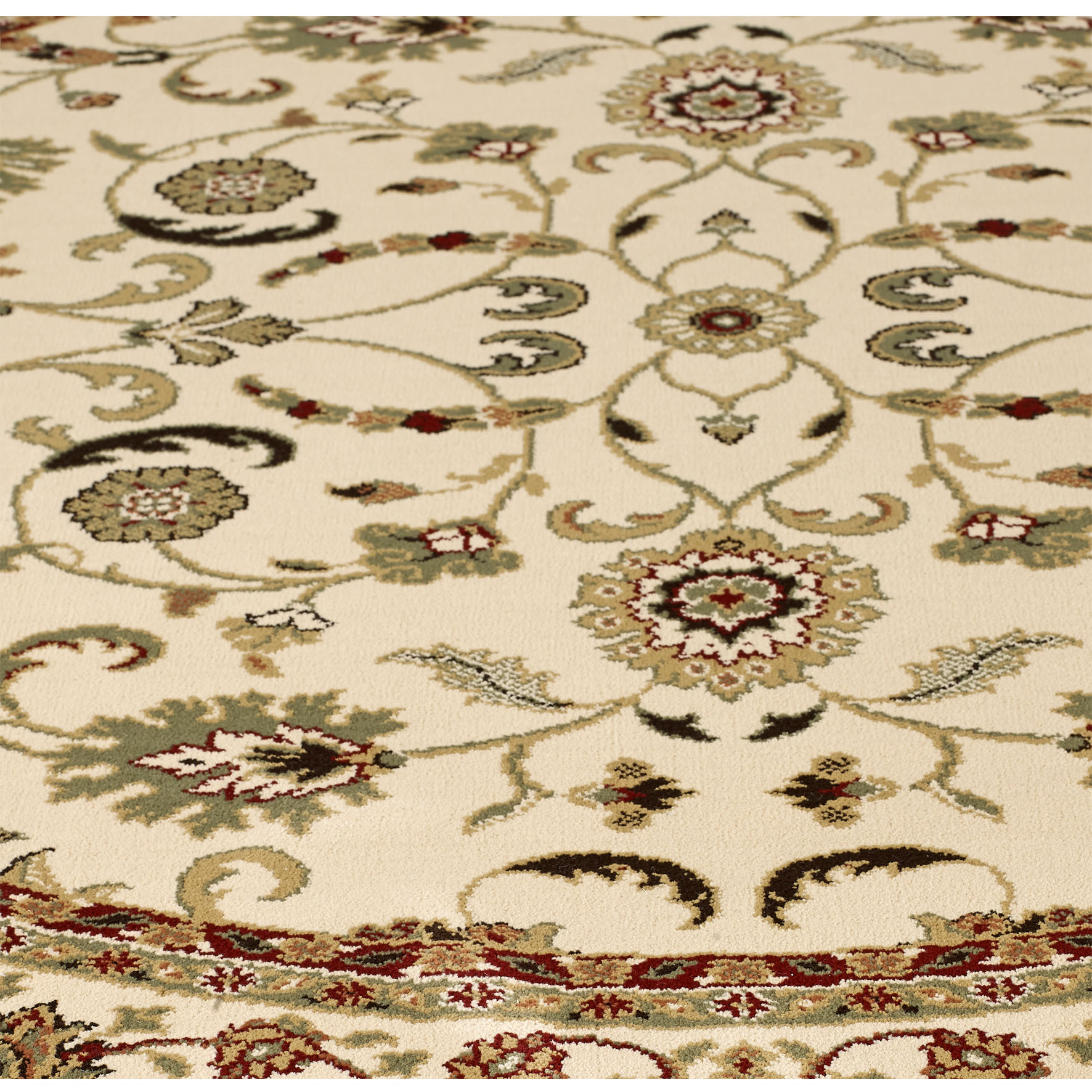 Kendra Traditional Circle Rug - 137W Cream