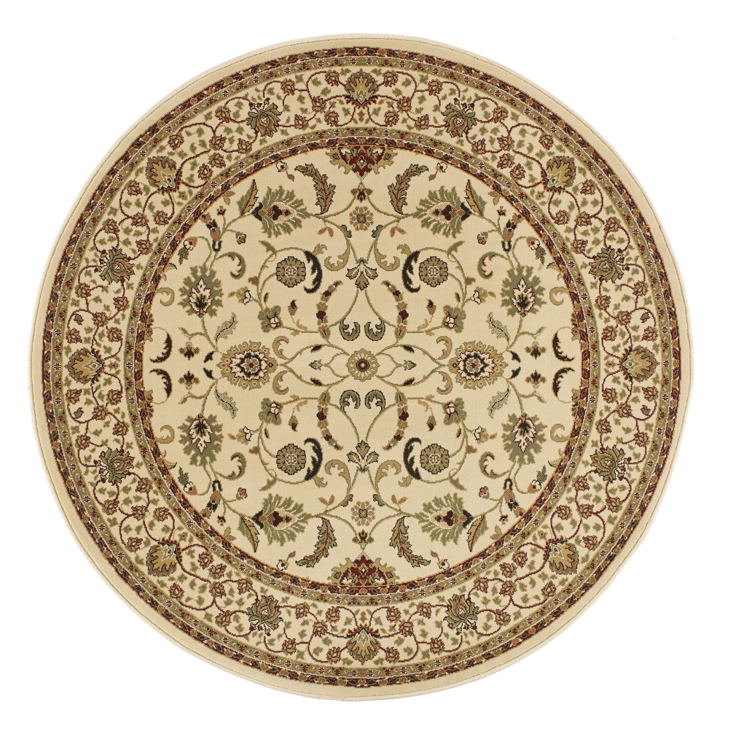 Kendra Traditional Circle Rug - 137W Cream