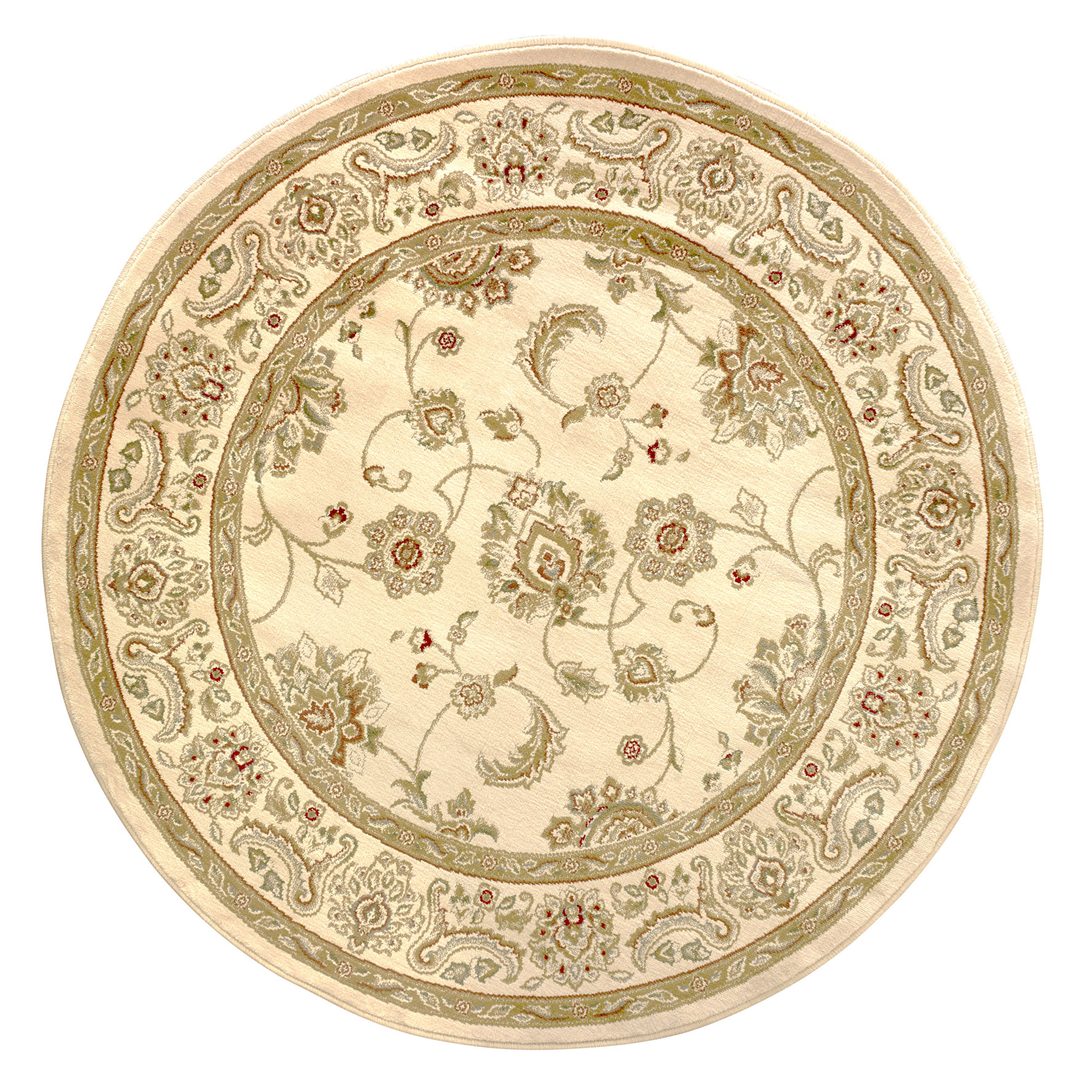 Kendra Traditional Circle Rug - 2330X Cream Gold