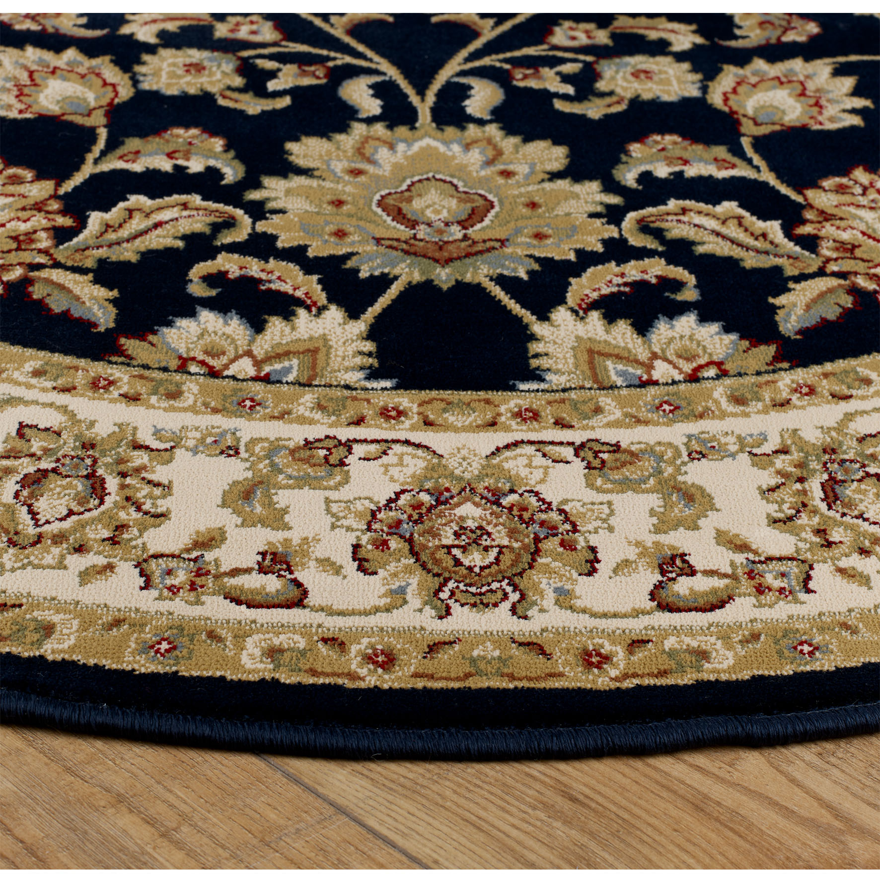 Kendra Traditional Circle Rug - 3330B Blue Gold Kendra Traditional Circle Rug - 3330B Blue Gold
