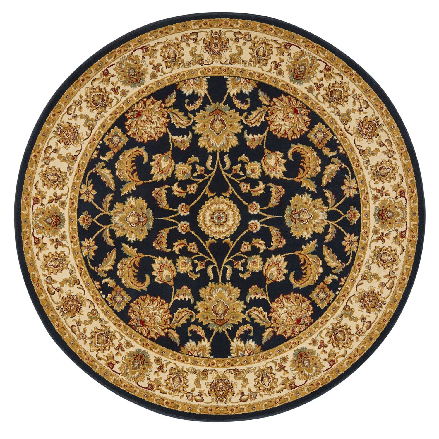 Kendra Traditional Circle Rug - 3330B Blue Gold