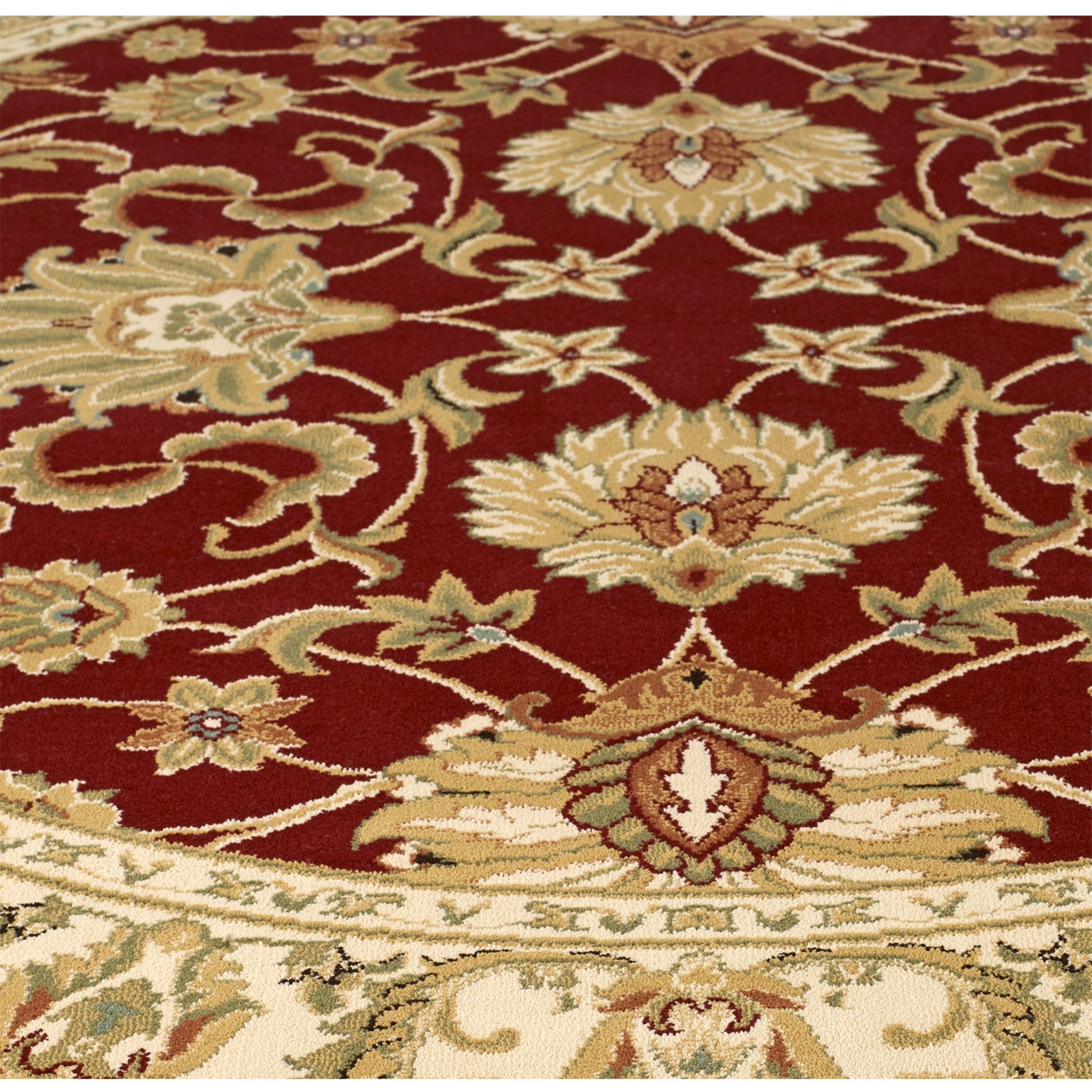 Kendra Traditional Circle Rug - 45M Red Gold