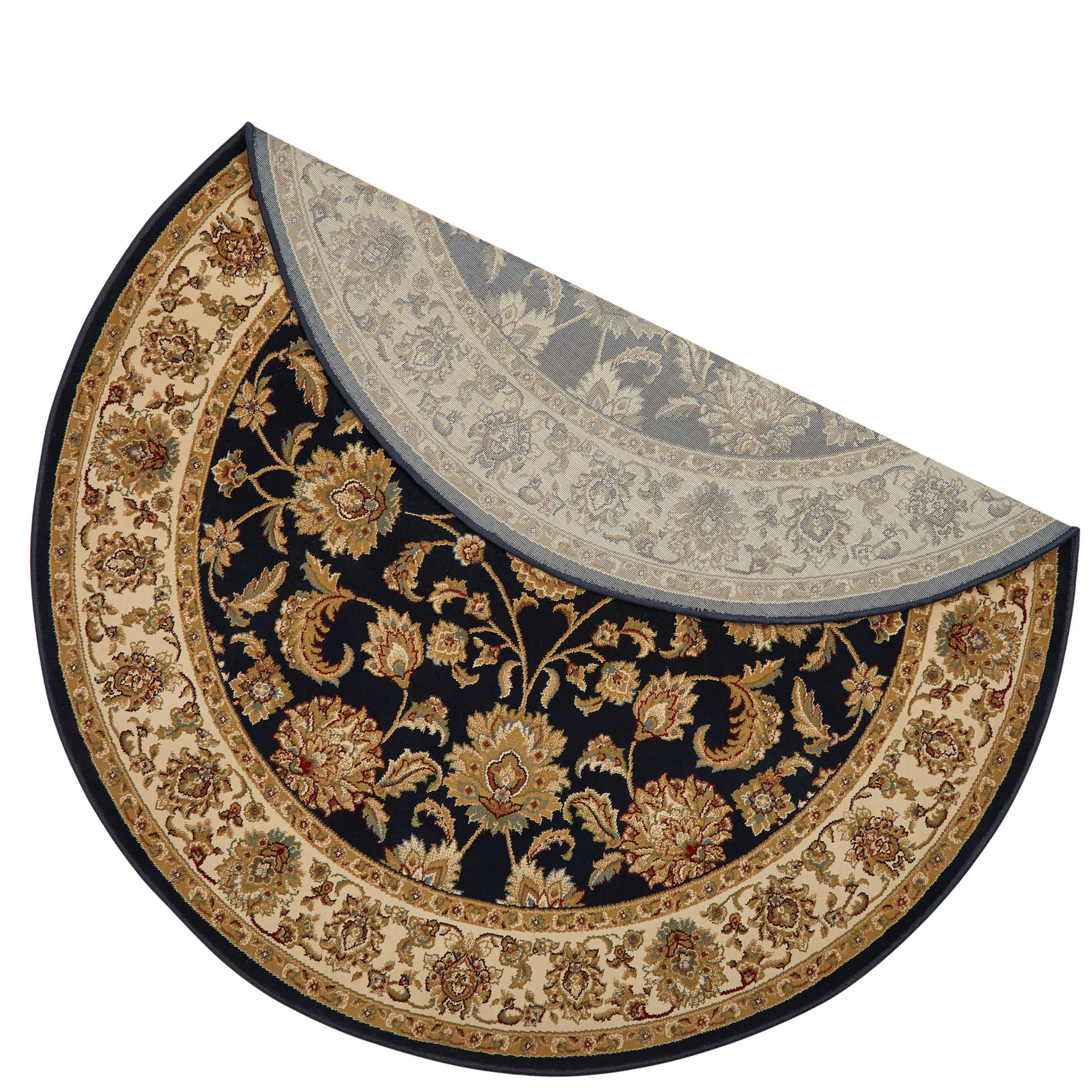 Kendra Traditional Circle Rug - 3330B Blue Gold Kendra Traditional Circle Rug - 3330B Blue Gold
