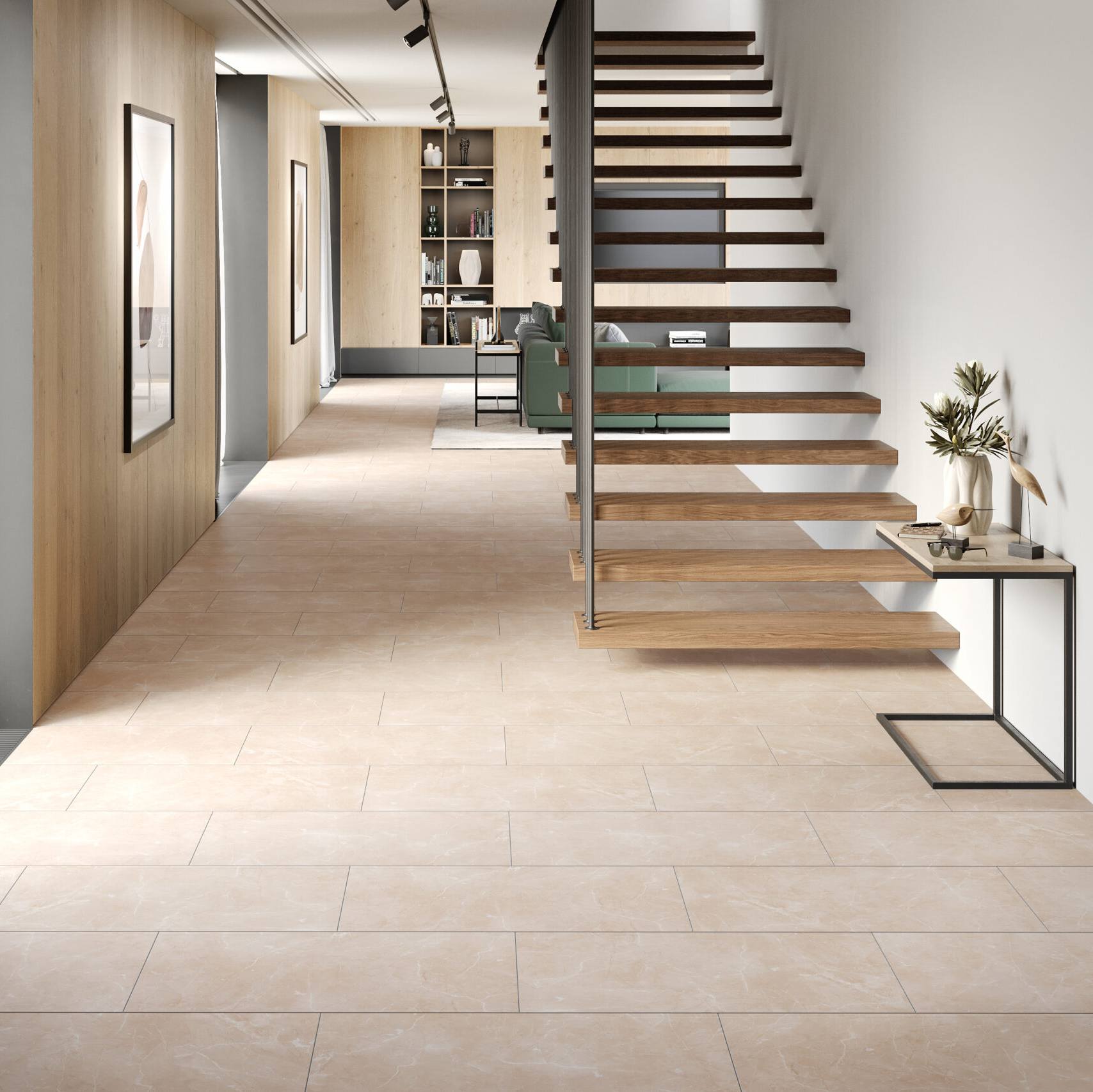Falquon Stone High Gloss Tile - Botticino Light