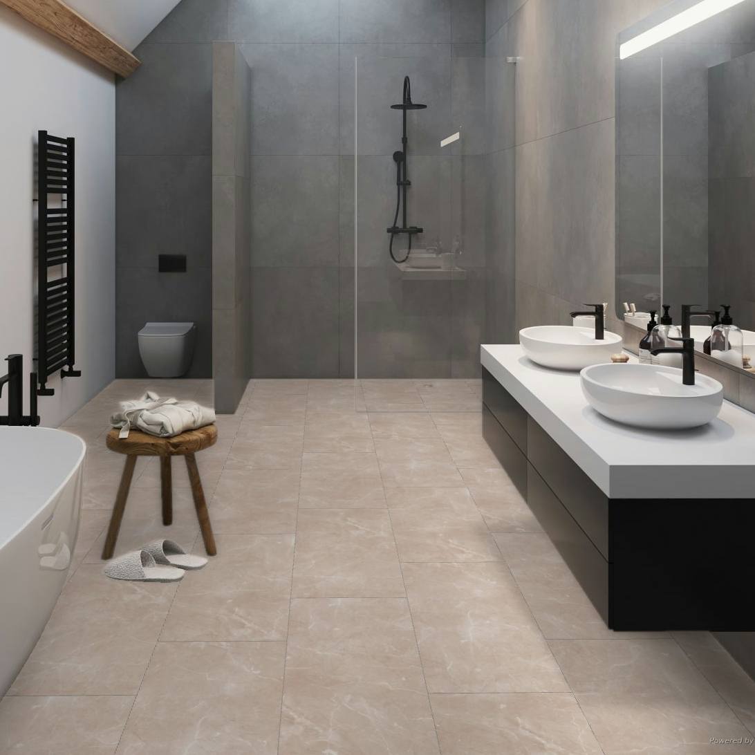 Falquon Stone High Gloss Tile - Botticino Light