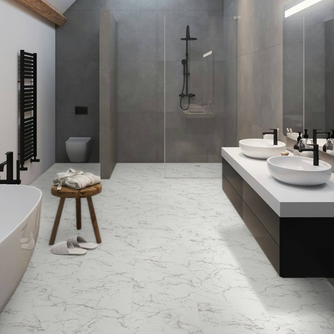 Falquon Stone High Gloss Tile - Carrara Marble