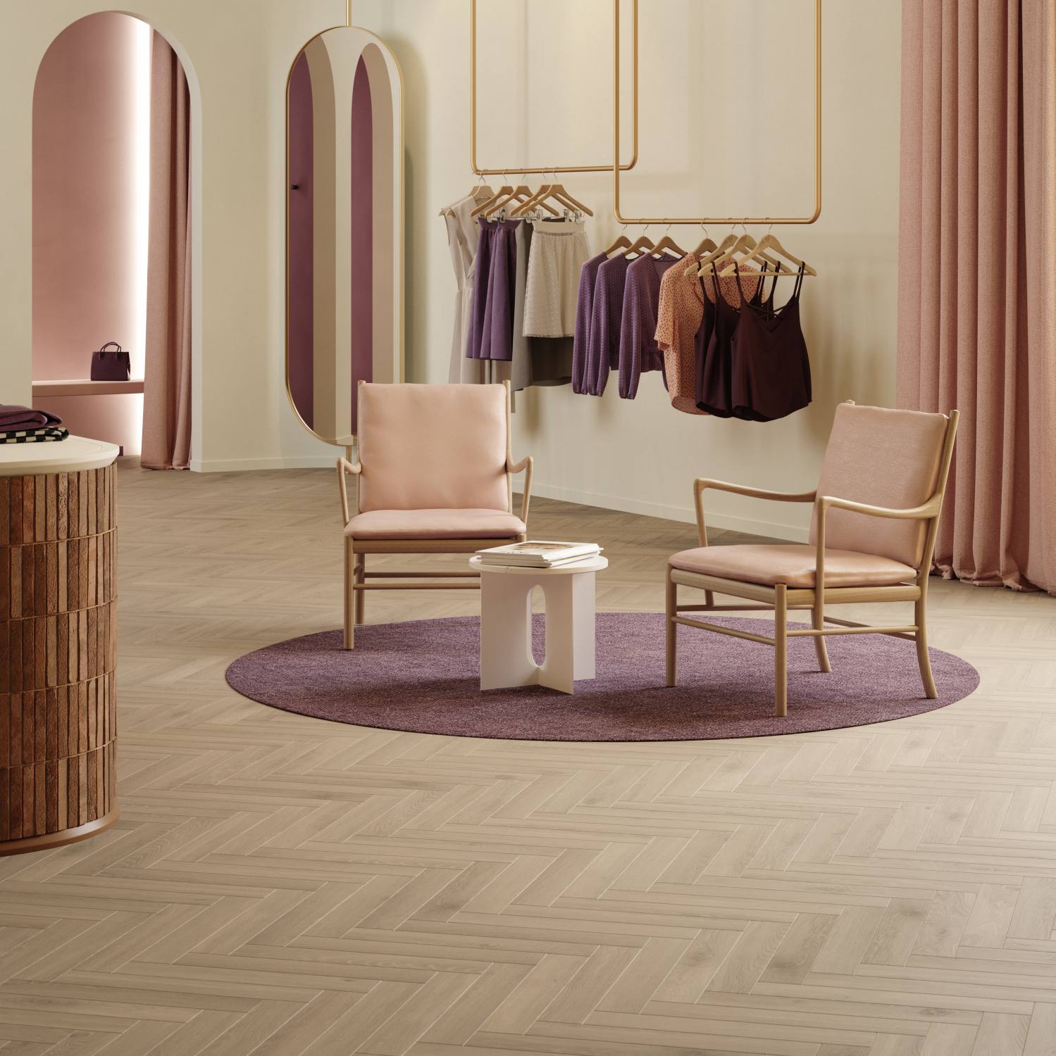 Bloom Light Brown Wood Herringbone Bloom Light Brown Wood Herringbone