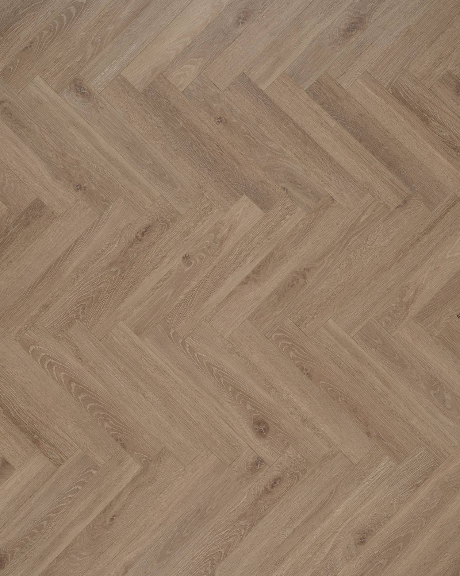 Bloom Light Brown Wood Herringbone