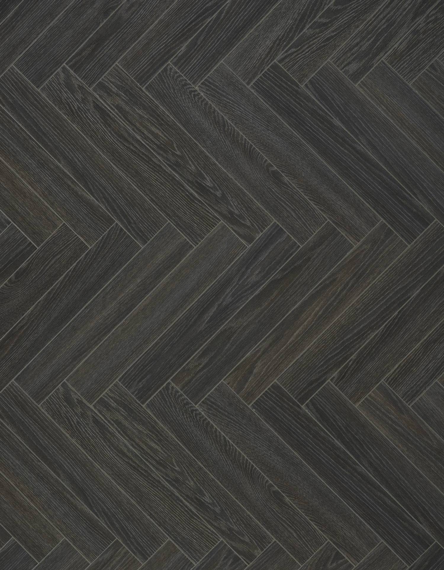 Charme Black Wood Herringbone