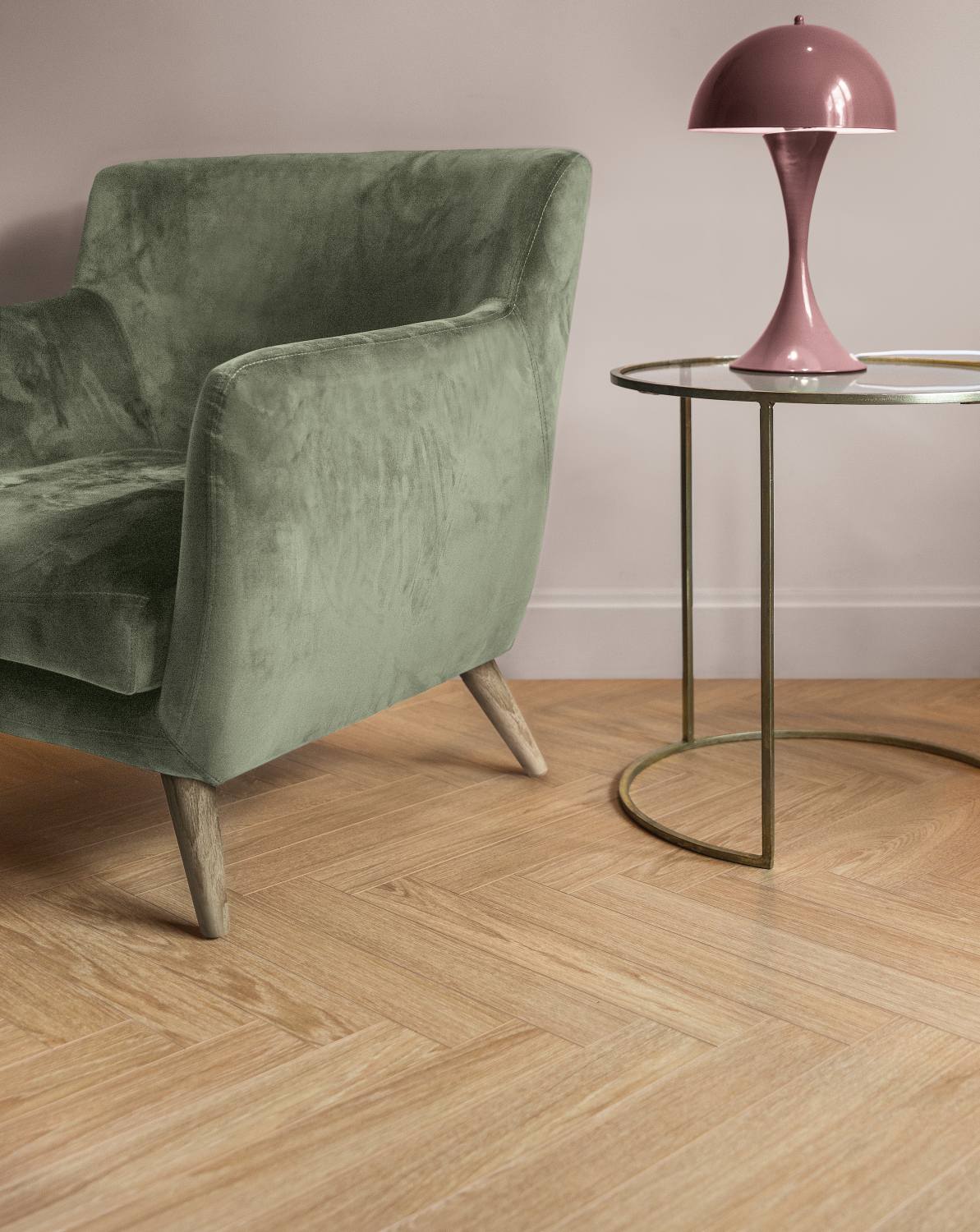 Charme Light Natural Wood Herringbone