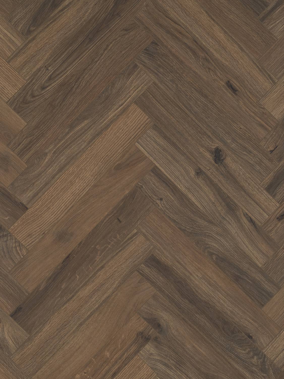 Gyant Dark Brown Wood Herringbone